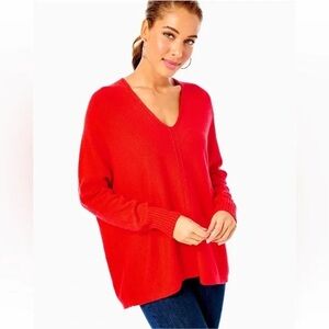 Mendocino Red V-Neck Sweater